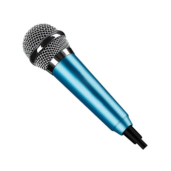 mini microphone ไมโครโฟนจิ๋วคาราโอเกะ สำหรับมือถือ (Blue)