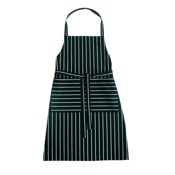 Apron ผ้ากันเปื้อน แบบเต็มตัว (ลายทางดำขาว)