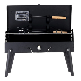 Folding Picnic Camping Charcoal BBQ Grill Adjustable Height Portable Garden barbecue Grill Broiler Outdoor Cooking Tool 17.13 * 10.83 * 18.5in - Intl