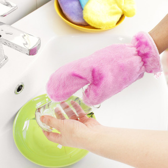 Waterproof gloves housework dishwashing detergent (PINK ) - Intl