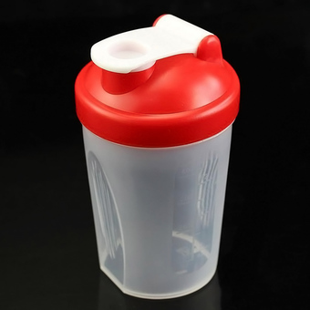 Smart Sports 400ml Cup Shaker Protein Blender Drinking Bottle – Red