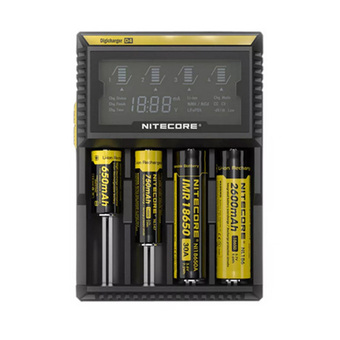i-Unique NITECORE D4 LCD Screen Digicharger Charger For AA AAA 18650 14500 Battery (Black)