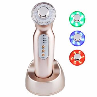 Razzy เครื่องนวดหน้าอัลตร้าโซนิค และ แสงโปรตรอน 3 สี แบบชาร์จไฟได้ Chargeable Photon Ultrasonic Wave Massager - Champagne