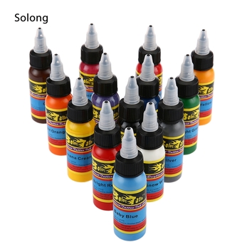 Solong 30ML / Bottle 14 Colors Long Lasting Tattoo Ink Fast Pigment Kit (COLORMIX) - Intl