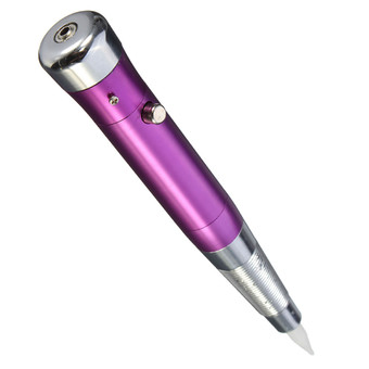 Pro 50 Needles Tips Purple Permanent Eyebrow Pen Makeup Tattoo Machine Set Kits
