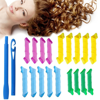 Moonar DIY Hairdressing Tool Hair Rollers Snail Roll Styling Curler Tool 18Pcs/set (9pcs large