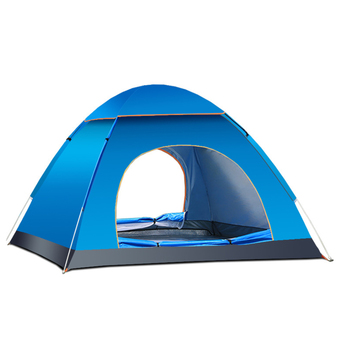 Portable 3-4 Person Lightweight Waterproof UV-resistant Indoor Outdoor Travel Beach Camping Tent with Storage Bag Blue