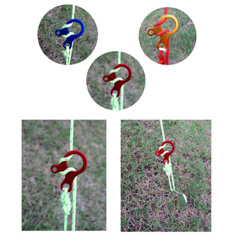 2016 High Quality Quick Knot Tent Wind Rope Buckle 3 hole Anti-slip Camping Hiking Tightening Hook Wind Rope Buckles(gold)