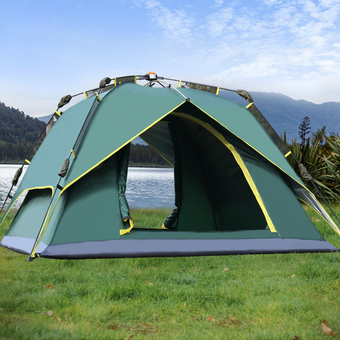 Outdoor Tent 3-4 Person Camping&Hiking Tents With Carry Bag(Army Green)