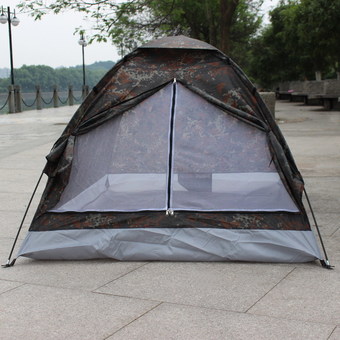 Waterproof Outdoor Single Layer Camouflage Camping Tent for 2 People - INTL