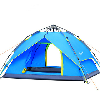 Outdoor Tent 3-4 Person Camping&amp;Hiking Tents With Carry Bag(Blue)