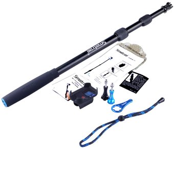 GoPro Smatree SmaPole S2 All-aluminum Gopro Handheld Pole integrated with a Tripod Mount (16″to 40″ Extension) + Smatree Protective ClipCase ( for WiFi Remote Controller for GoPro Hero 1, 2, 3, 3+,4 )