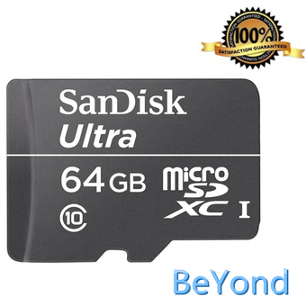 SanDisk BeYond SanDisk Satisfaction Guaranteed 100％ 64GB Micro SDHC Memory Card (สีดำ)