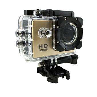 Ck Mobile Sport Action Camera 2.0 LCD Full HD 1080P No WiFi (สีทอง)&quot;