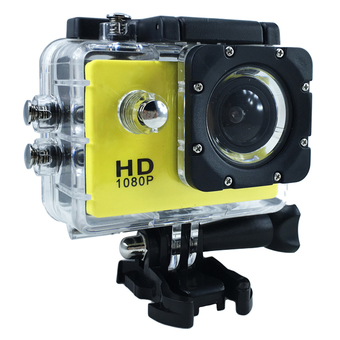 Ck Mobile Sport Action Camera 2.0 LCD Full HD 1080P No WiFi (สีเหลือง)&quot;