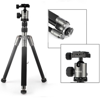 Selens T170 62in Professional SLR Camera Aluminum Tripod / Monopod for Cameras and Camcorders (Grey)