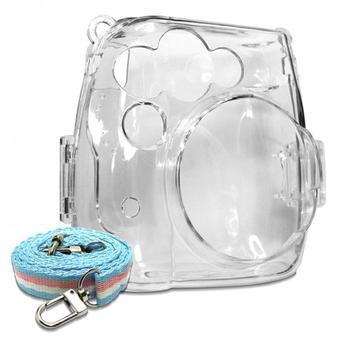 Takashi Protective Crystal Plastic Case with Strap for Fujifilm Instax Mini 8 Instant Camera (Clear)