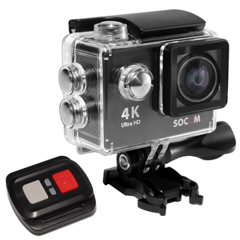 Telecorsa Socam Sport camera Action camera 4K Ultra HD waterproof WIFI + Remoteกล้องแอ็คชั่นแคม พร้อมรีโมท รุ่น 4k-remote (Black)
