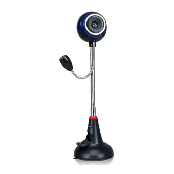 fashion Webcam 50.0 Mega Pixel Webcam Camera With Mic Sucker for Laptop (Black/Blue)