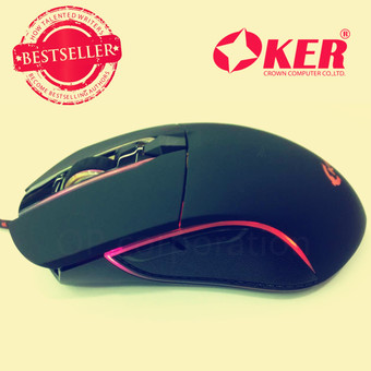 OKER เม้าส์ Gaming Mouse รุ่น V82(black)
