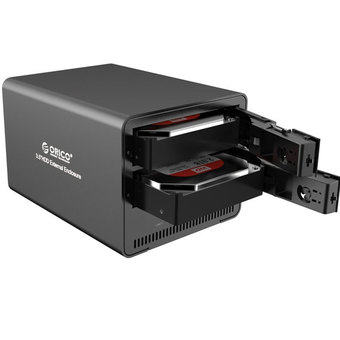 ORICO 9528RU3-BK USB3.0 2 Bay HDD RAID Enclosure 3.5 inch Hard Driver Aluminum Case - Support 2 × 4TB (Black)