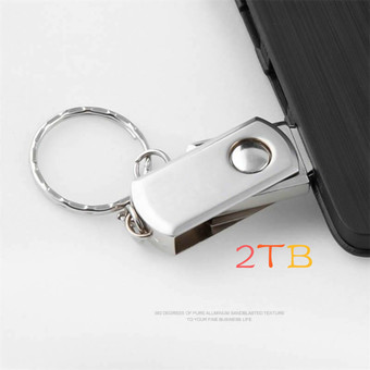 Metal rotary usb flash drive 2TB plate usb flash pen drive stick USB 2.0 U Disk free shipping