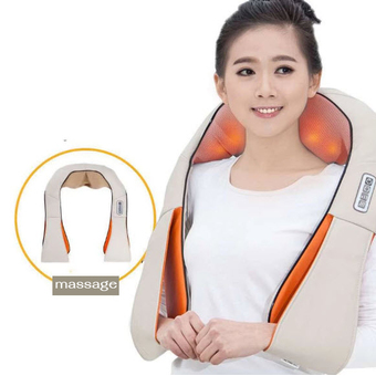 เครื่องนวดอัตโนมัติ รุ่นประคบร้อน คอ บ่า ไหล่ ใช้ไฟฟ้าได้ 3 ระบบ