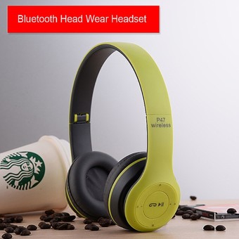 หูฟังบลูทูธ ไร้สาย Wireless Bluetooth Headphone Stereo รุ่น P47 ( Green)