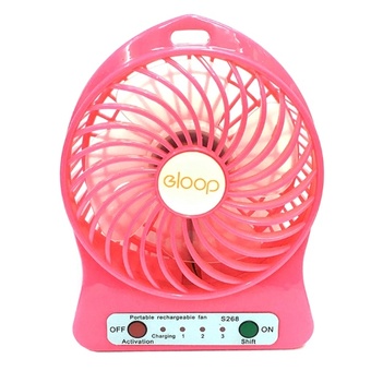 TKspyShop mini fan พัดลมแบบพกพา ลมแรง (ชมพู)