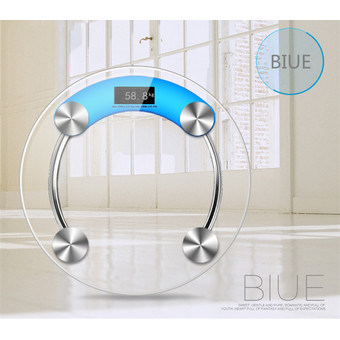 BEST Electronic weight scale เครื่องชั่งน้ำหนักดิจิตอล กระจกใส รุ่น (BIUE)