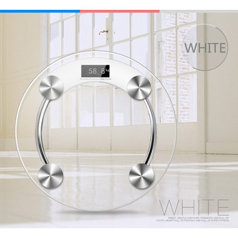 BEST Electronic weight scale เครื่องชั่งน้ำหนักดิจิตอล กระจกใส รุ่น (white)