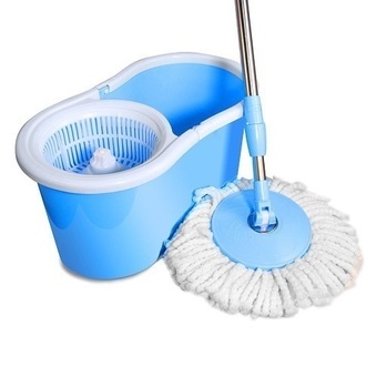 อุปกรณ์ไม้ถูพื้นถังปั่น มีหัวถูพื้น GM01 blue 2 ชิ้น (สีน้ำเงิน)