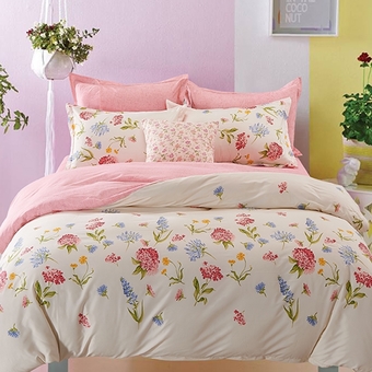 Bedding Cheap ผ้าปูที่นอน ชุดผ้านวม 6 ฟุต 6 ชิ้น - AA 106