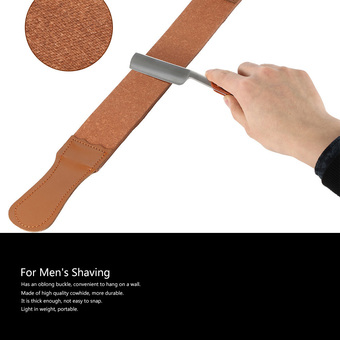Men's Shaving Leather Strap Cowhide Throat Razor Strop Straight Cut Sharpening Strop Belt for Barber Male Shaving Tool (Intl)
