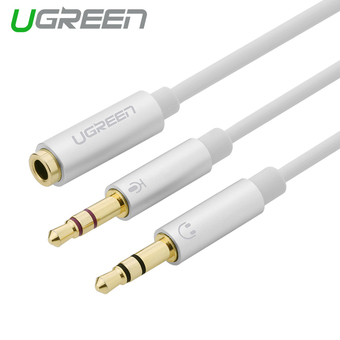 UGREEN 3.5mm Female to 2 Male Headphone Mic Audio Y Splitter Cable - Intl