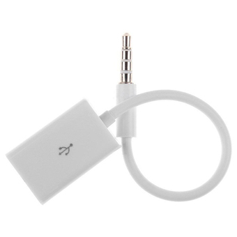 Sanwood Car MP3 3.5mm Male AUX Audio Plug Jack To USB 2.0 Female Converter Cable Cord