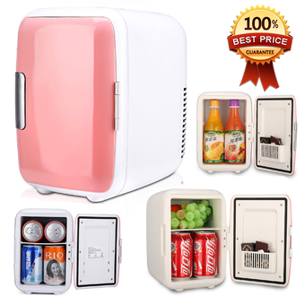 Hot item 4L Mini Refrigerator ตู้เย็นมินิแบบพกพา 4 ลิตร - Pink Series