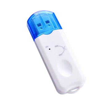 เครื่องรับสัญญาณ Wireless USB Bluetooth Audio Music Receiver Adapter สีขาวและฟ้า