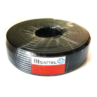 HISATTEL สายนำสัญญาณRG6 ชิลด์ 64% ยาว100เมตร - สีดำ