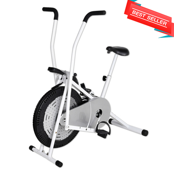 GALAXY เครื่องออกกำลังกาย Air Bike (New Design) สีเทา-ดำ