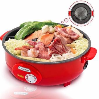 Getservice หม้อสุกี้ เตาปิ้งย่างอเนกประสงค์ SMART HOME รุ่น SP 2505 (Watermelon red)