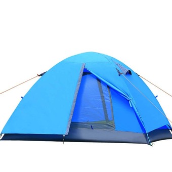 Double Layer Outdoor Camping Tent(blue)