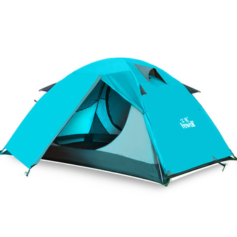 Hewolf Outdoor Waterproof 2 Person Camping Tent with Carry Bag(Lake blue) - Intl