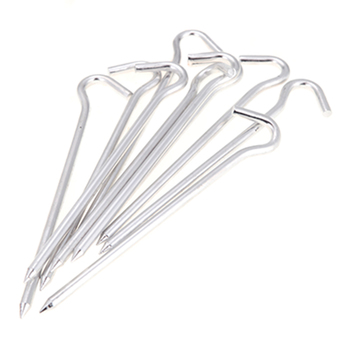 Moonar 18cm Outdoor Camping Hiking Aluminum Tent Pegs Stakes Hook Ground Pin