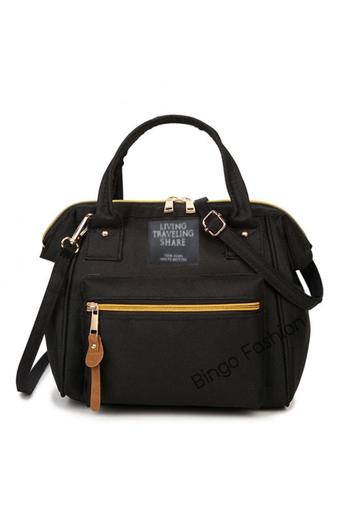 wonderful story 3 in 1 Women Bag Top Handle Bag Women Backpack กระเป๋าสะพายไหล่ กระเป๋าเป้สะพายหลัง(black)