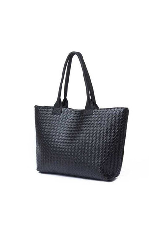 Women PU Leather Messenger Hobo Handbag Black - Intl
