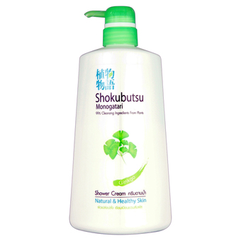 SHOKUBUTSU ครีมอาบน้ำ ผิวขาว 500มล. (สีเขียว)