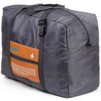 TravelGear24 กระเป๋าเดินทางแบบพับได้ (Orange/ส้ม) ล็อกกับกระเป๋าเดินทางได้ Travel Foldable Bag กระเป๋าพับได้ กระเป๋าเดินทางพับได้