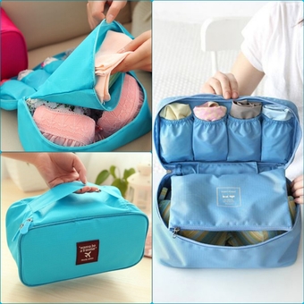 TravelGear24 กระเป๋าเก็บของใช้ส่วนตัวและชุดชั้นใน (Blue/สีฟ้า) Underwear Storage Bag