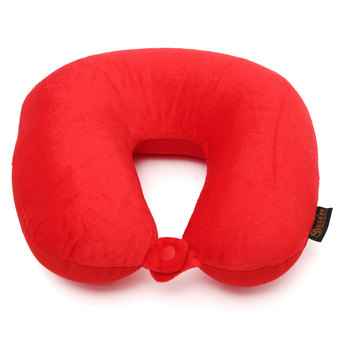 U-Shape Pillow Memory Foam Neck Headrest Car Travel Soft Nursing Cushion KEUK Red